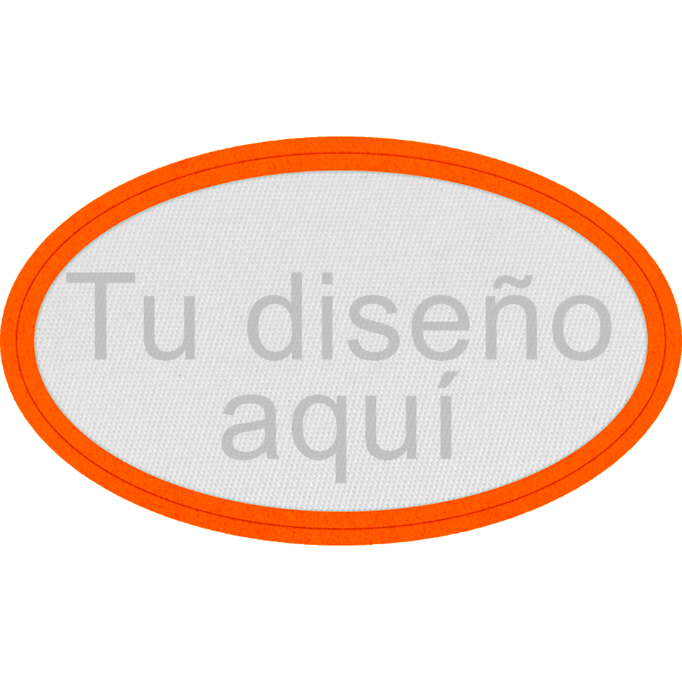 Parche Personalizable Satín Flock Ovalado Mate