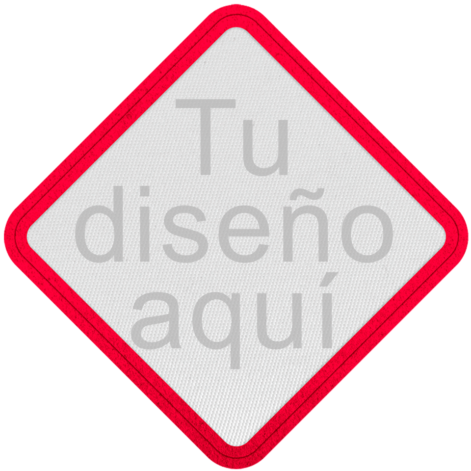 Parche Satín con Forma de Rombo con Bordes Redondeados