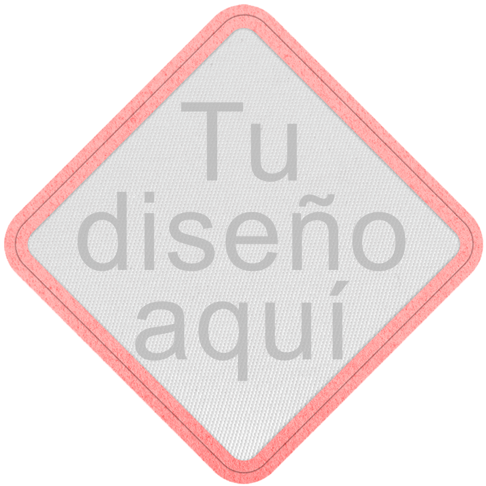 Parche Satín con Forma de Rombo con Bordes Redondeados