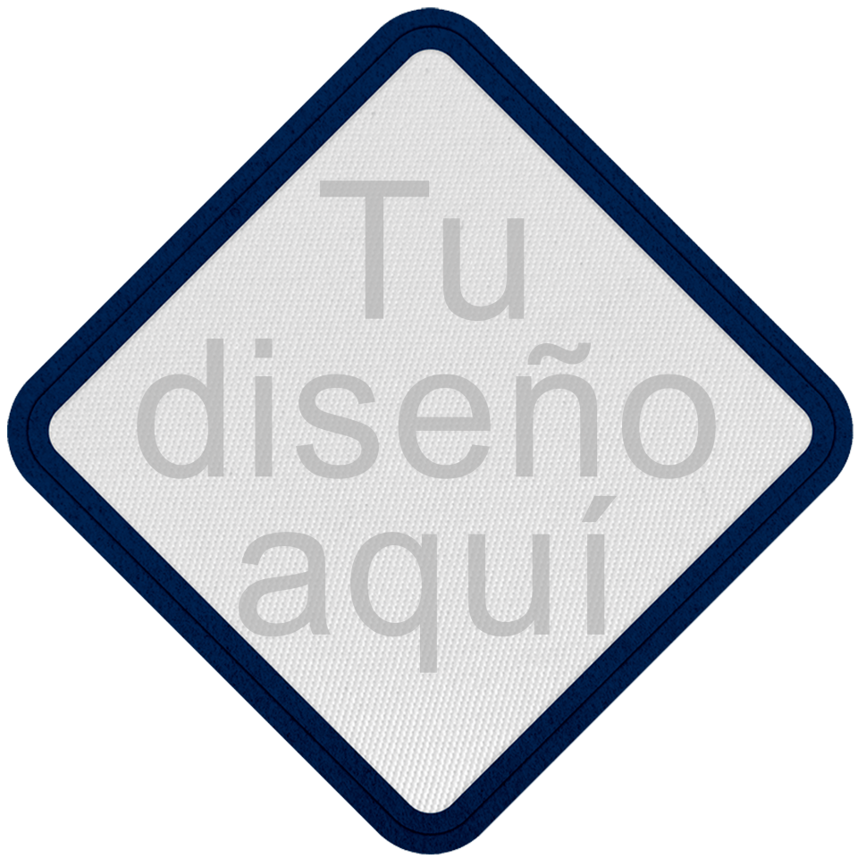 Parche Satín con Forma de Rombo con Bordes Redondeados