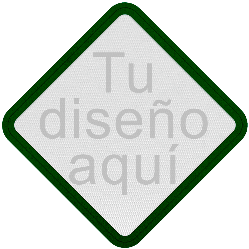 Parche Satín con Forma de Rombo con Bordes Redondeados