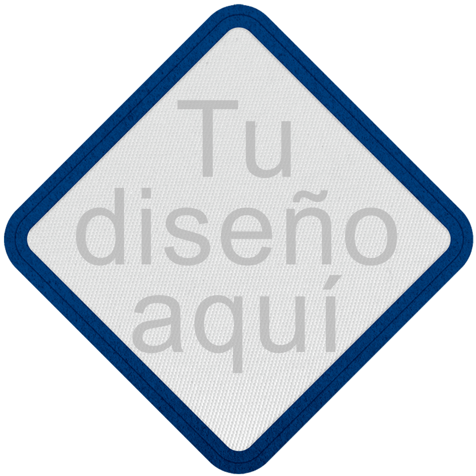 Parche Satín con Forma de Rombo con Bordes Redondeados