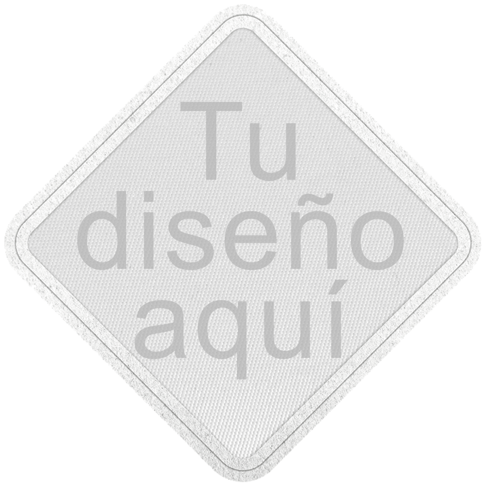 Parche Satín con Forma de Rombo con Bordes Redondeados