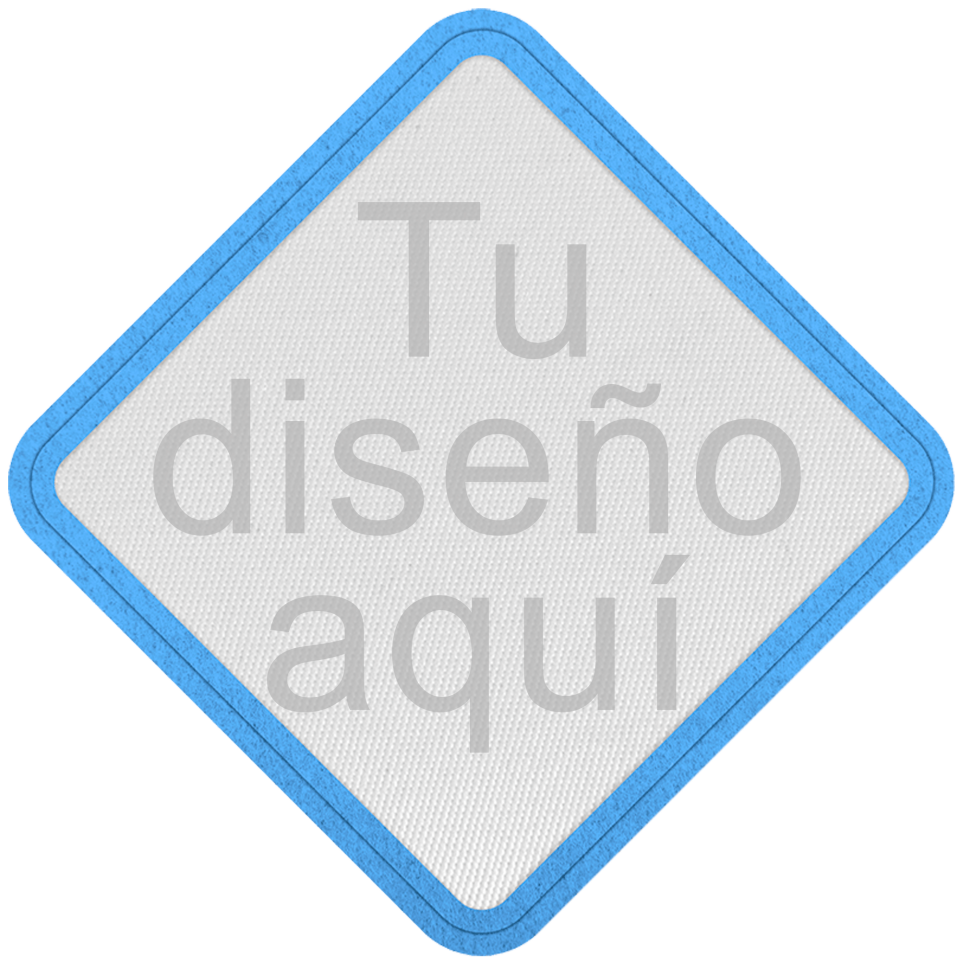 Parche Satín con Forma de Rombo con Bordes Redondeados