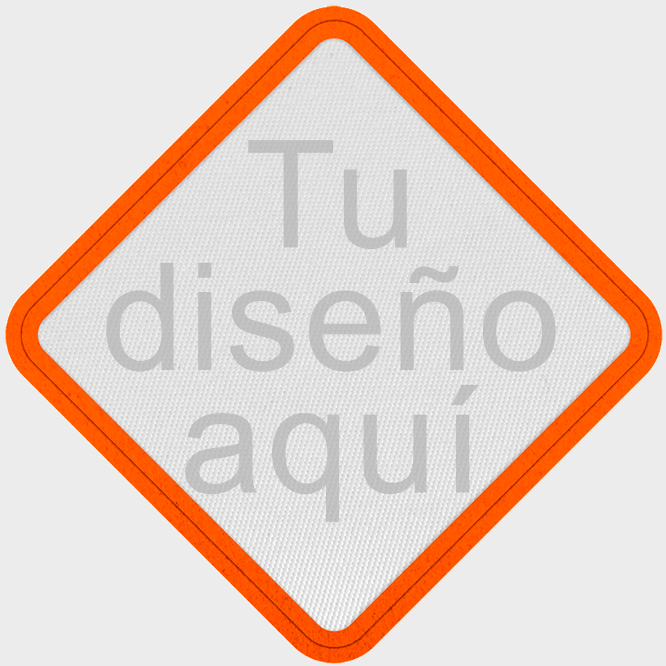 Parche Satín con Forma de Rombo con Bordes Redondeados