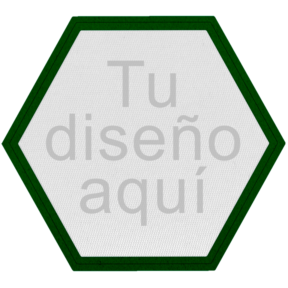 Parche Satín con Flock con Forma de Hexágono para Personalizar