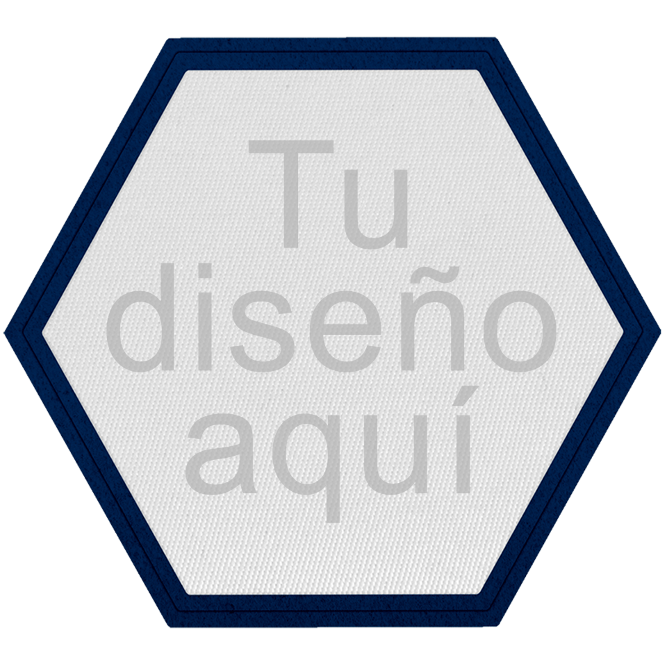 Parche Satín con Flock con Forma de Hexágono para Personalizar