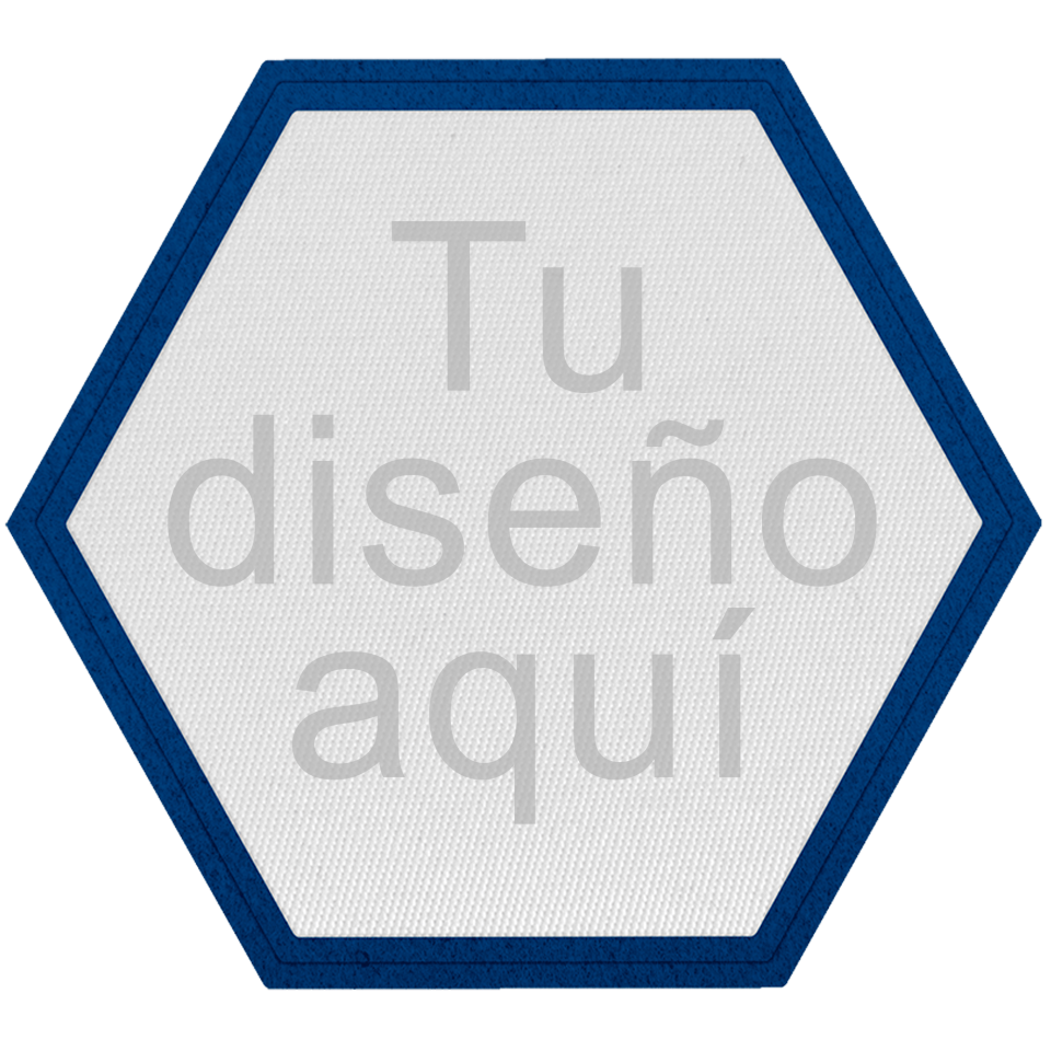 Parche Satín con Flock con Forma de Hexágono para Personalizar