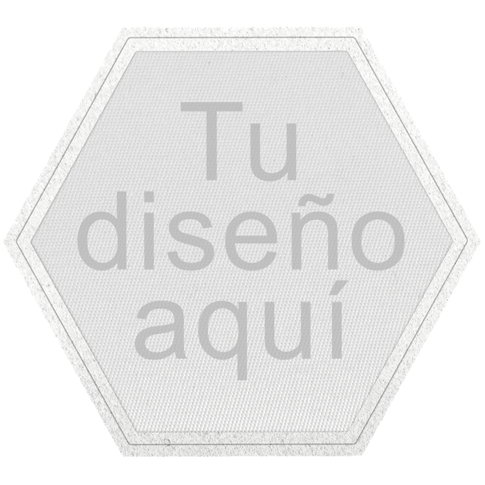 Parche Satín con Flock con Forma de Hexágono para Personalizar