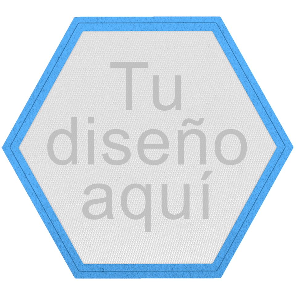 Parche Satín con Flock con Forma de Hexágono para Personalizar