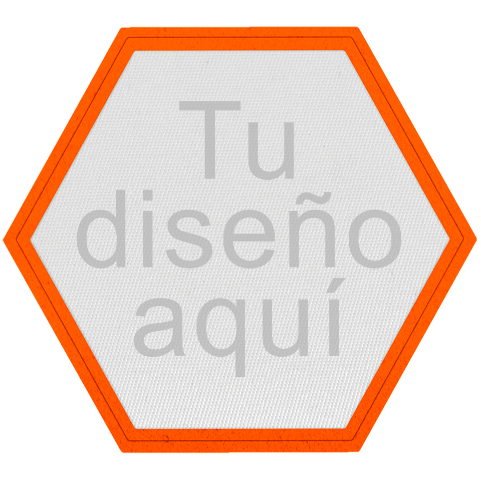 Parche Satín con Flock con Forma de Hexágono para Personalizar