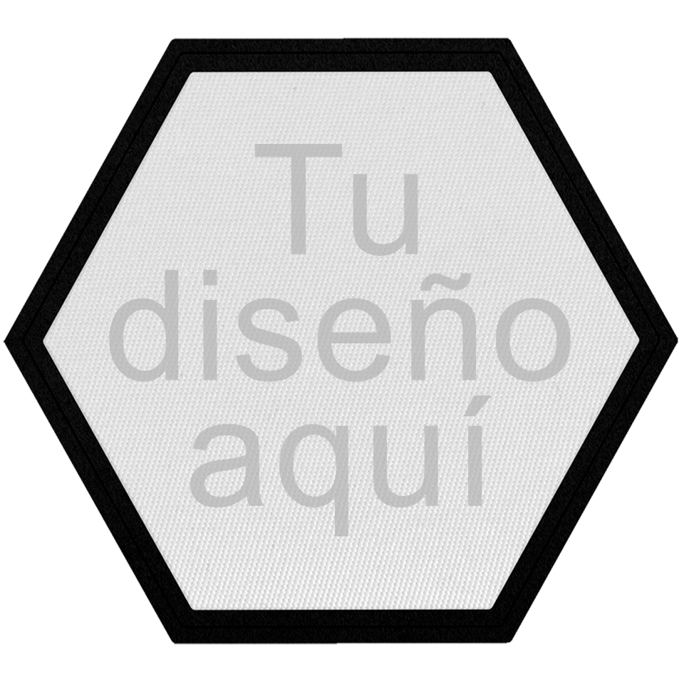Parche Satín con Flock con Forma de Hexágono para Personalizar