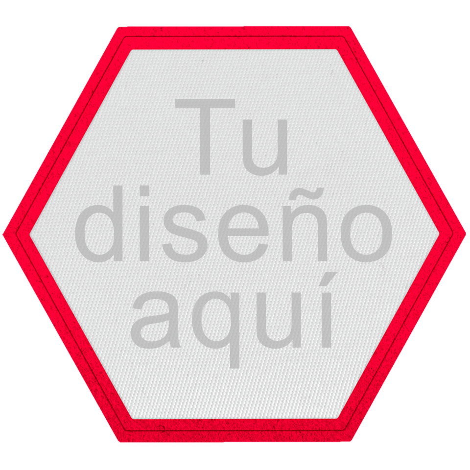 Parche Satín con Flock con Forma de Hexágono para Personalizar