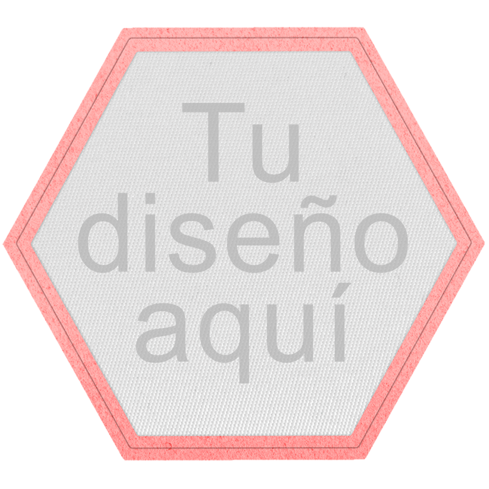 Parche Satín con Flock con Forma de Hexágono para Personalizar