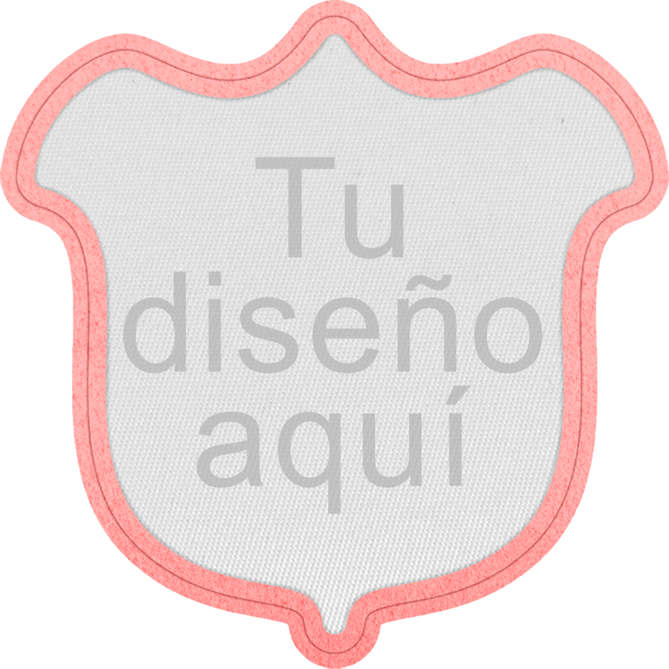 Parche Satín con Flock Personalizable Forma de Tulipán