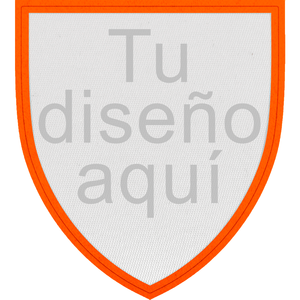 Parche con Forma de Escudo Satín Personalizable