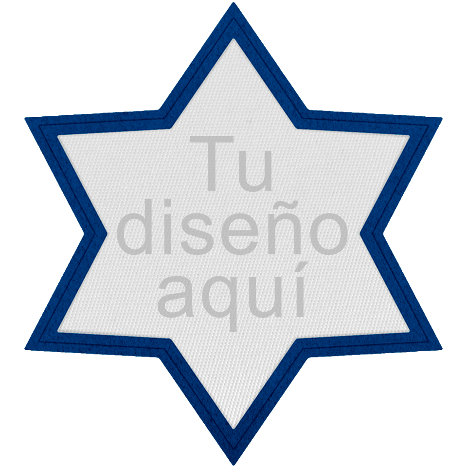 Parche Satín Flock plantilla Estrella 6 puntas Personalizable
