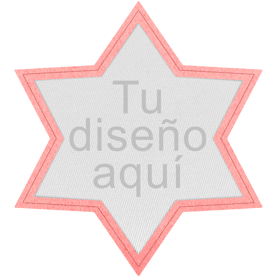 Parche Satín Flock plantilla Estrella 6 puntas Personalizable
