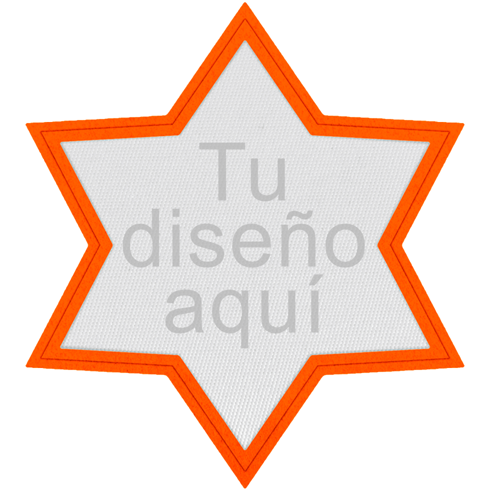 Parche Satín Flock plantilla Estrella 6 puntas Personalizable