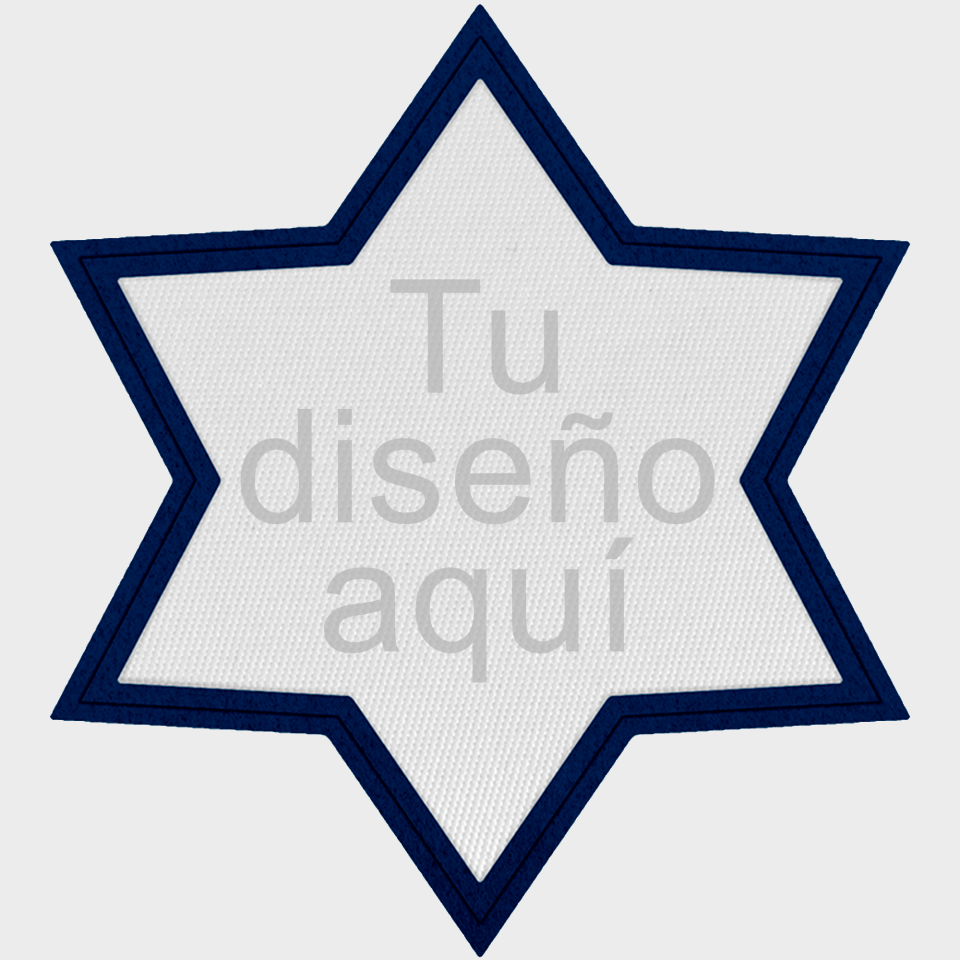 Parche Satín Flock plantilla Estrella 6 puntas Personalizable