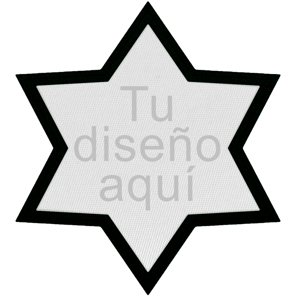 Parche Satín Flock plantilla Estrella 6 puntas Personalizable