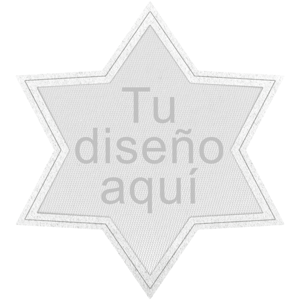 Parche Satín Flock plantilla Estrella 6 puntas Personalizable