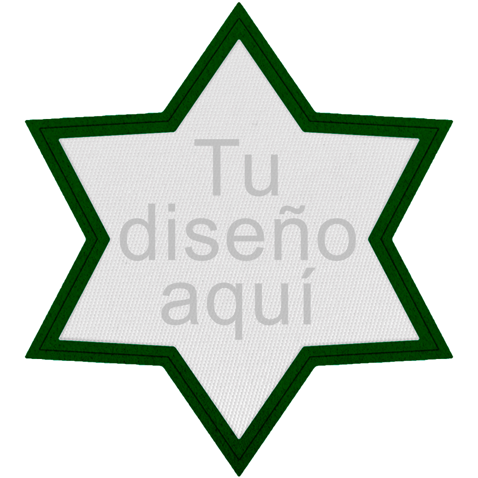 Parche Satín Flock plantilla Estrella 6 puntas Personalizable