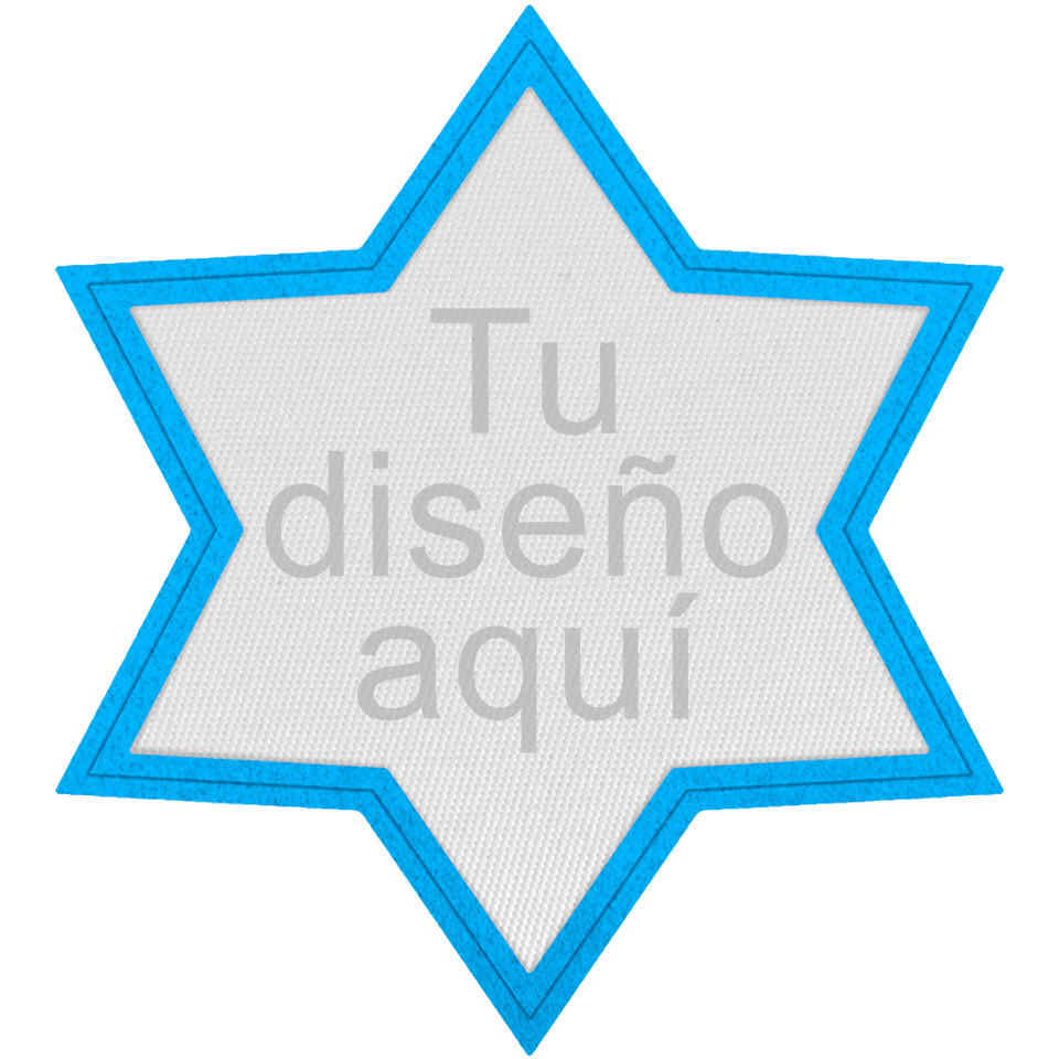 Parche Satín Flock plantilla Estrella 6 puntas Personalizable