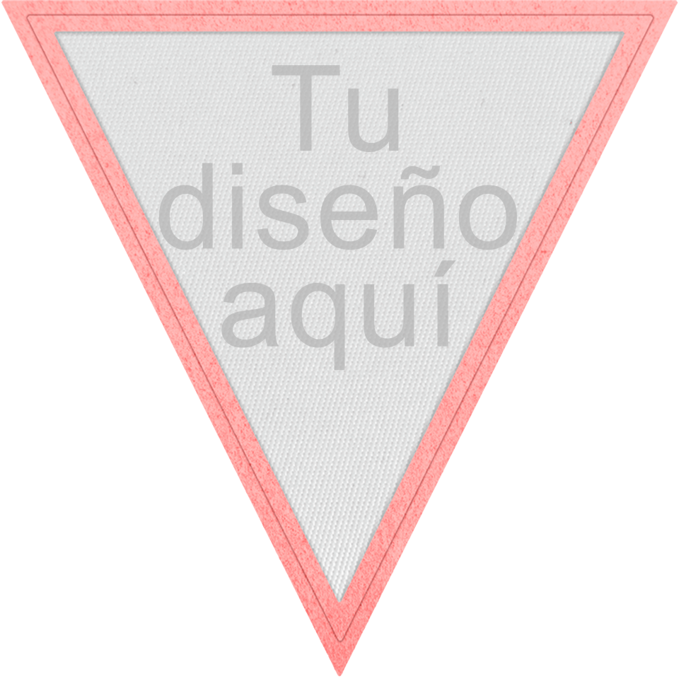 Parche Satín Flock Triangular Personalizable Colores Diferentes