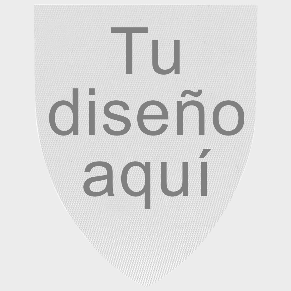 Parche SATÍN Forma de Escudo Acabado Mate