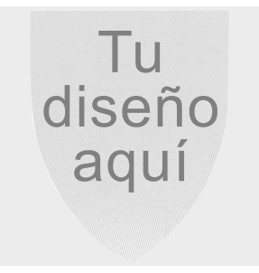 Parche SATÍN Forma de Escudo Acabado Mate