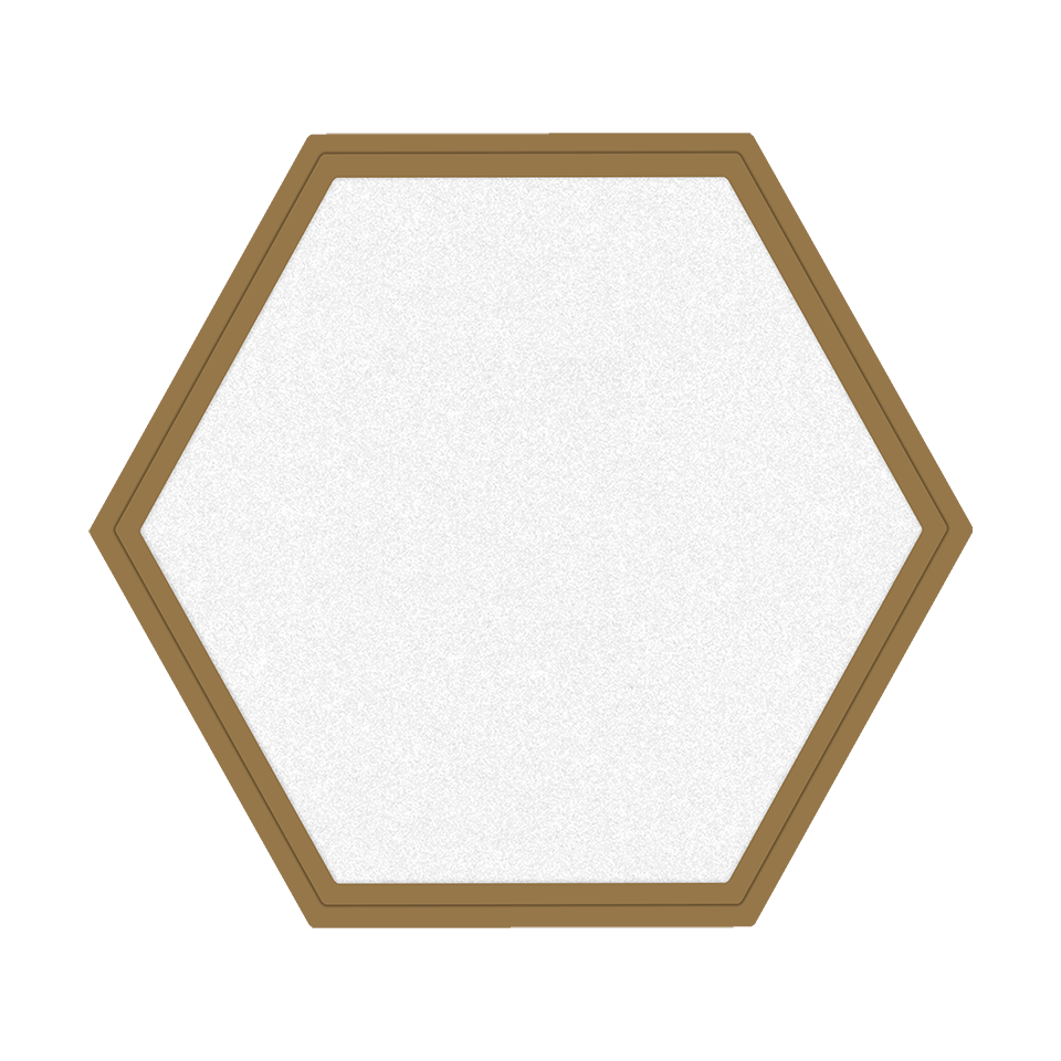 Parche Personalizable FIBERPLUS con DTF Eco en Forma de Hexagono