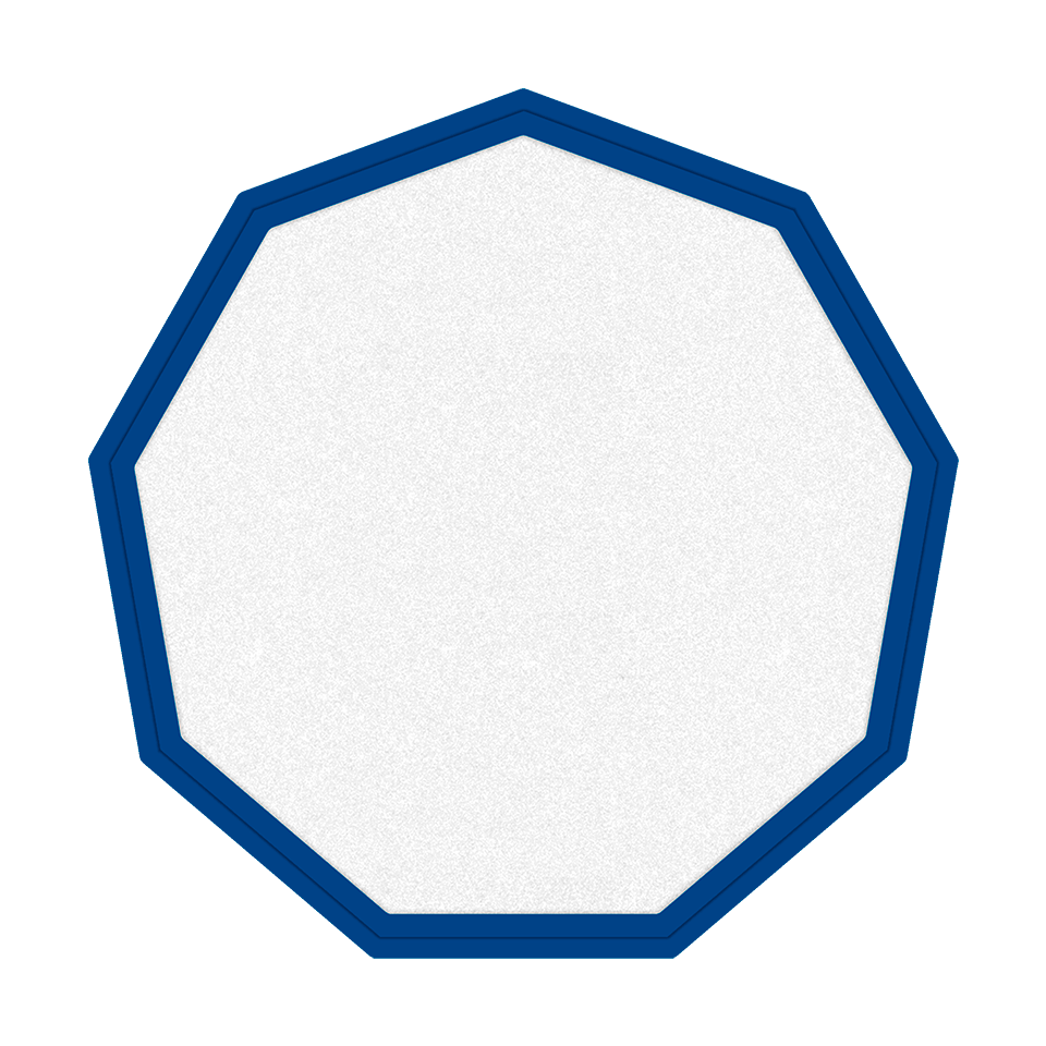 Parche FIBERPLUS con DTF Eco Termoadhesivo con forma de Nonágono