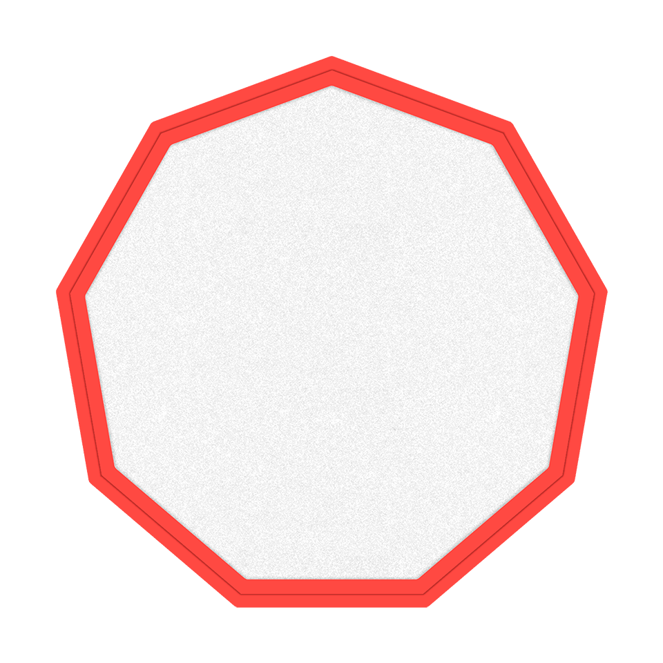 Parche FIBERPLUS con DTF Eco Termoadhesivo con forma de Nonágono