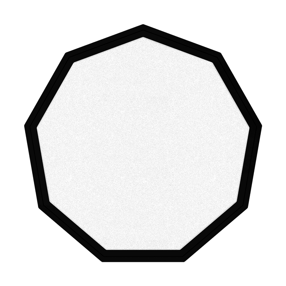 Parche FIBERPLUS con DTF Eco Termoadhesivo con forma de Nonágono