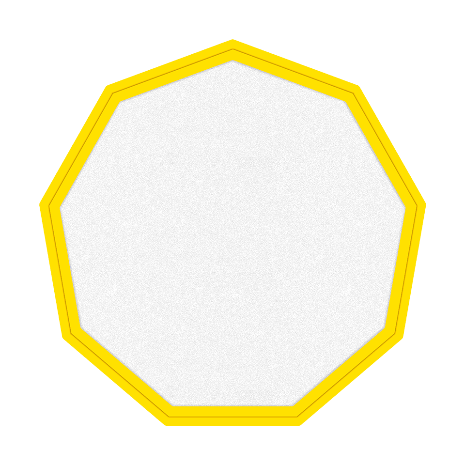 Parche FIBERPLUS con DTF Eco Termoadhesivo con forma de Nonágono