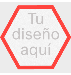 Parche Personalizable FIBERPLUS con DTF Eco en Forma de Hexagono