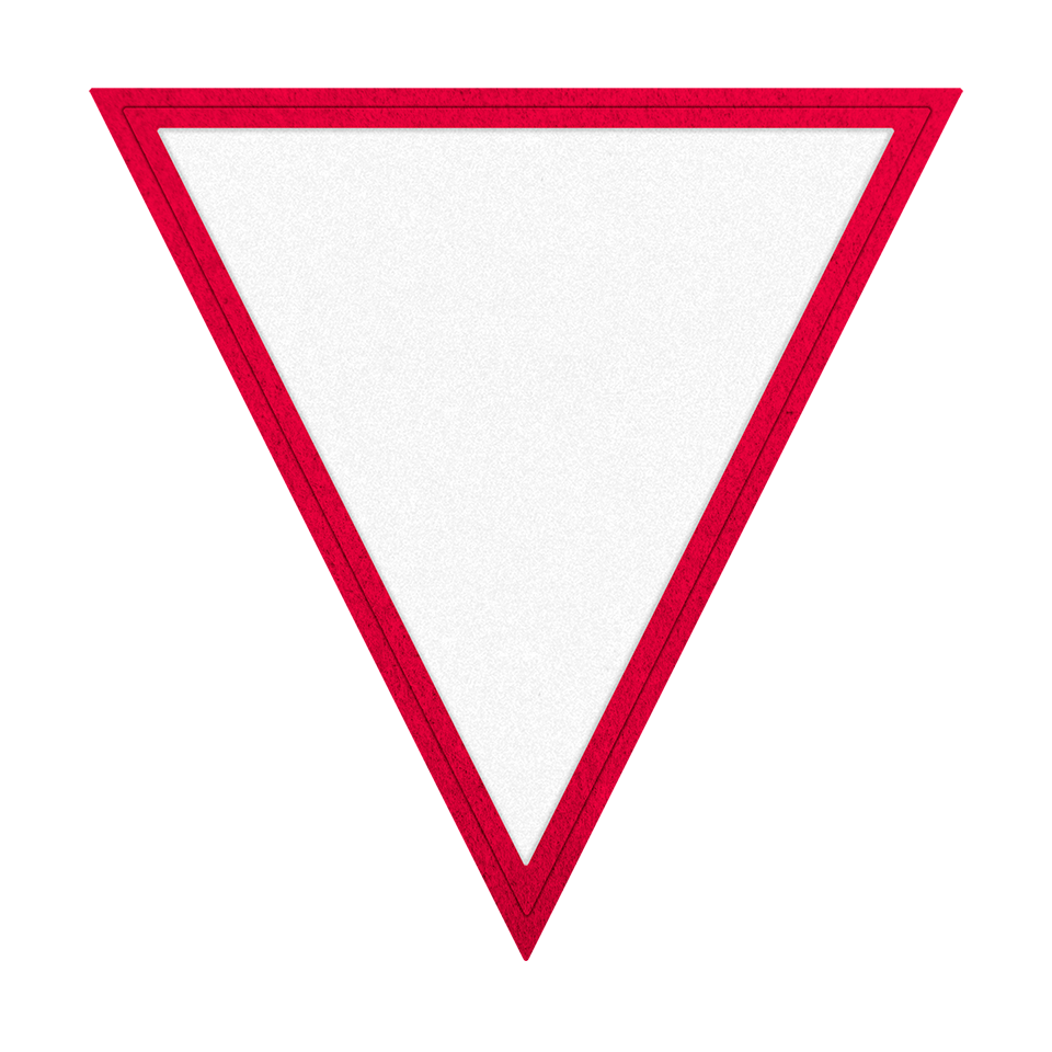 Parche VELUR Acabado Mate de Color con Flock Triangular