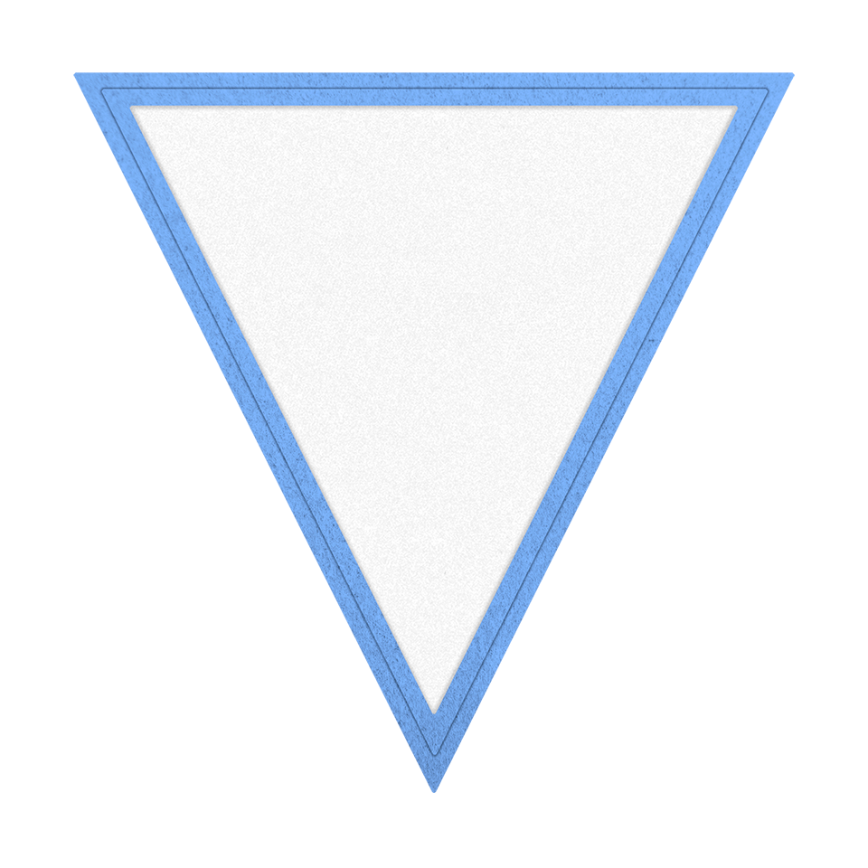 Parche VELUR Acabado Mate de Color con Flock Triangular