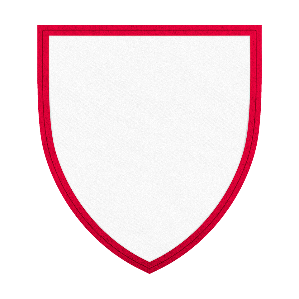 Parche VELUR con Flock Forma de Escudo Acabado Mate