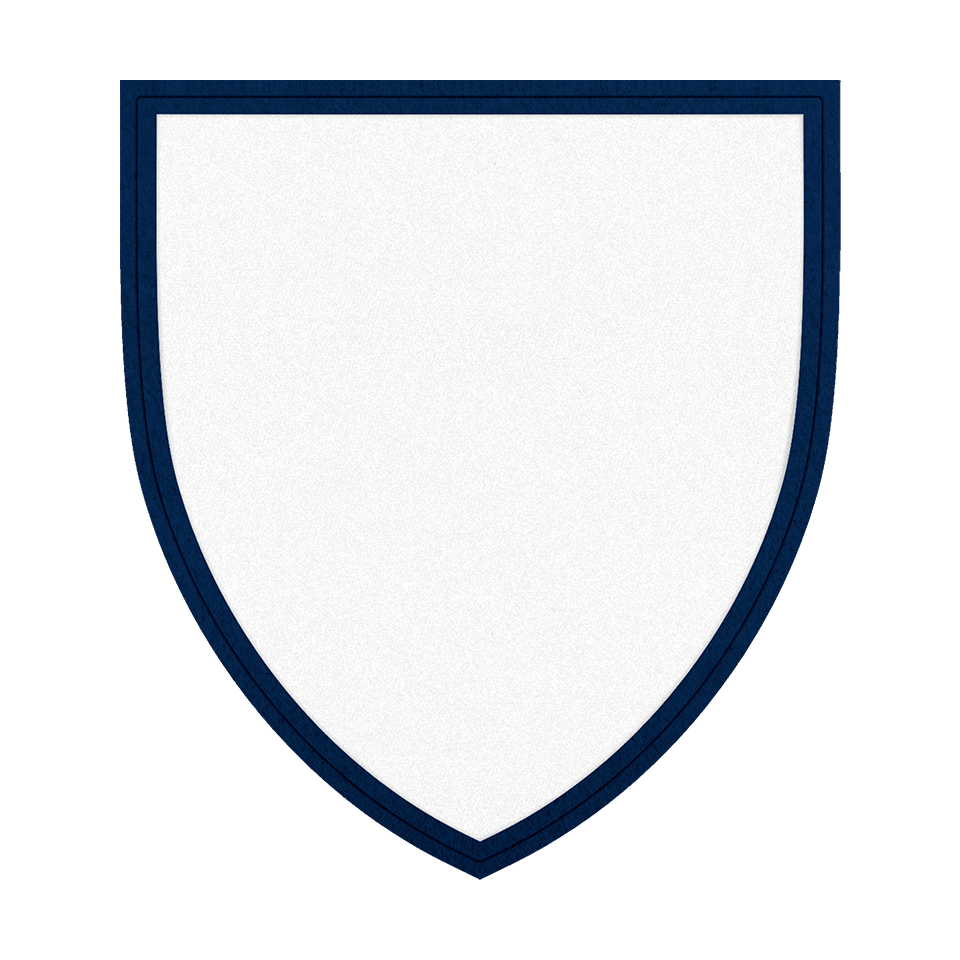 Parche VELUR con Flock Forma de Escudo Acabado Mate