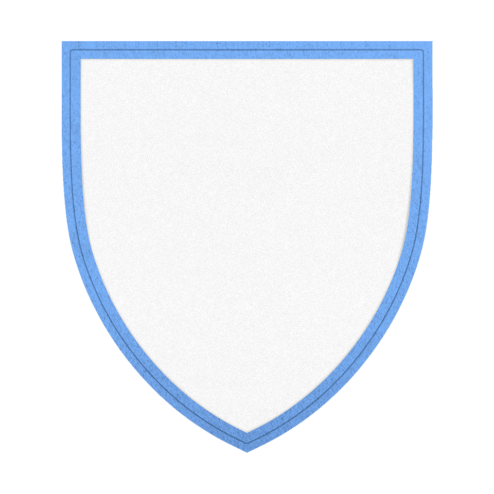 Parche VELUR con Flock Forma de Escudo Acabado Mate