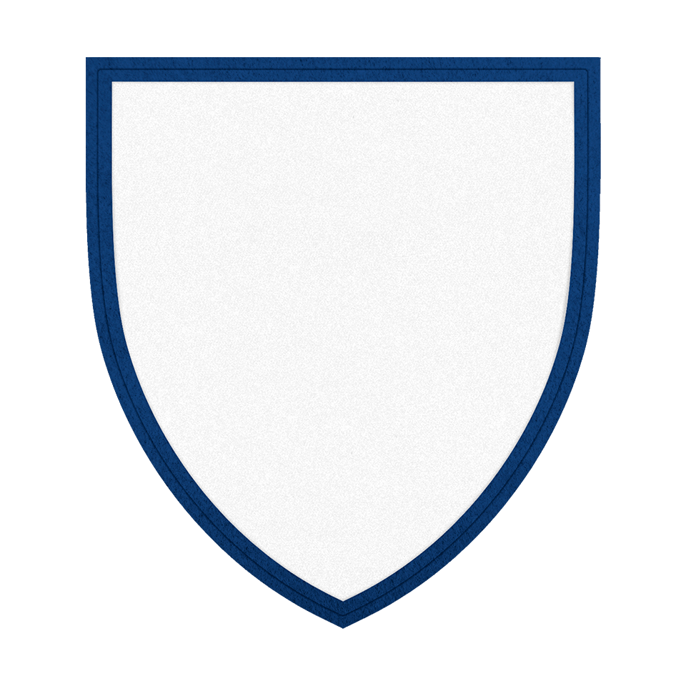 Parche VELUR con Flock Forma de Escudo Acabado Mate