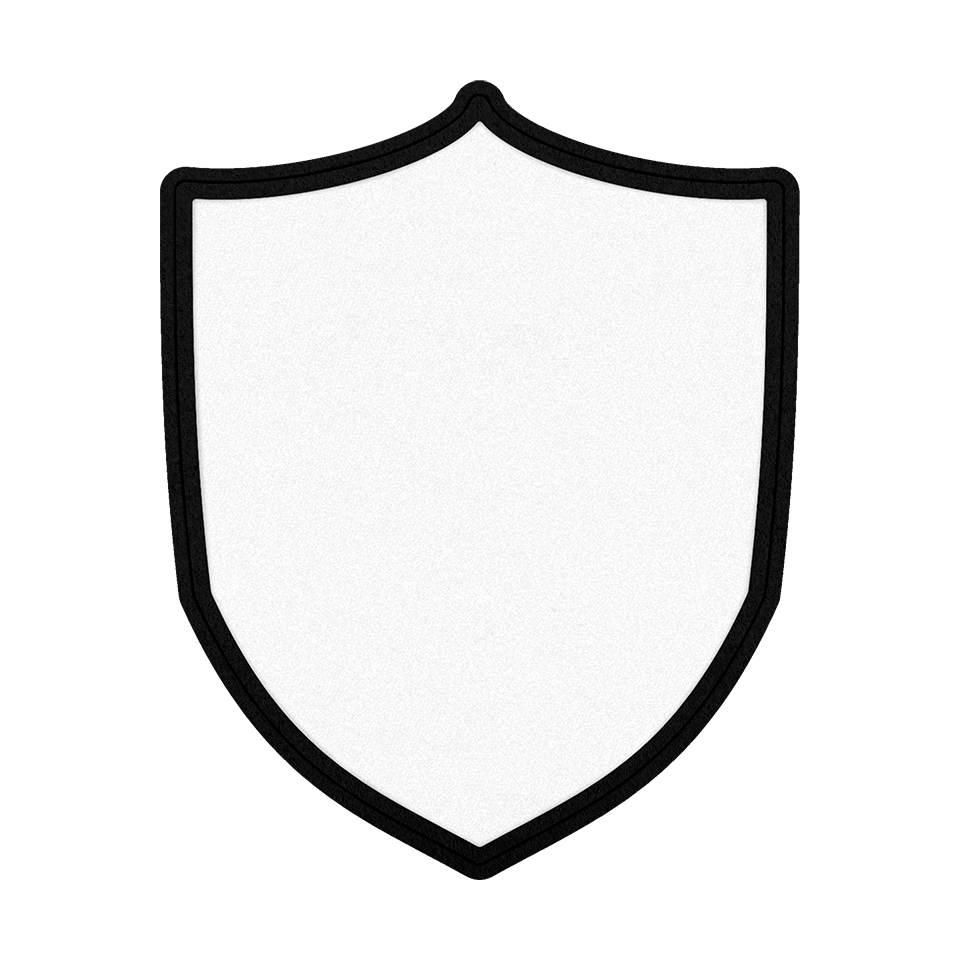 Parche VELUR Personalizable con Flock en Forma de Escudo