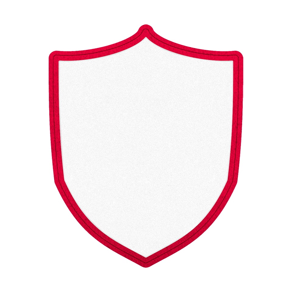 Parche VELUR Personalizable con Flock en Forma de Escudo