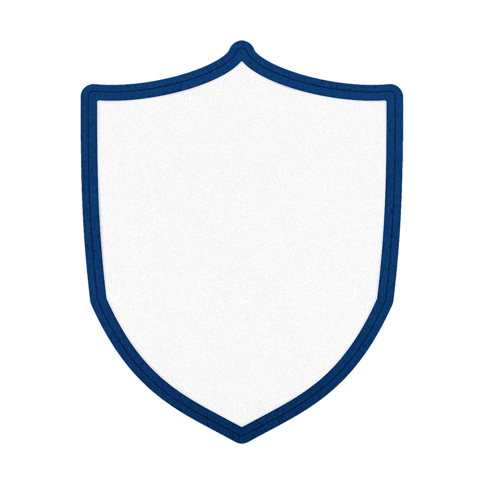 Parche VELUR Personalizable con Flock en Forma de Escudo