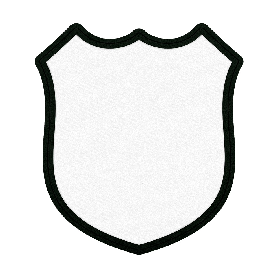 Parche Personalizable VELUR con Flock en Forma de Escudo 3