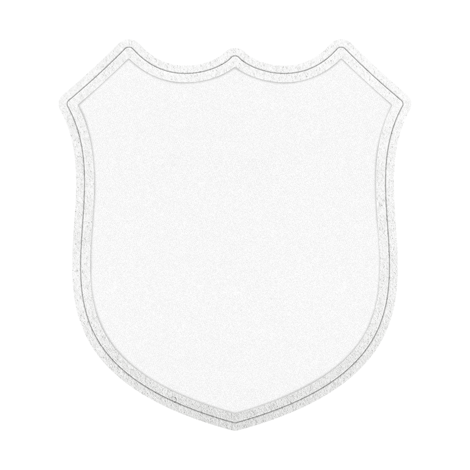 Parche Personalizable VELUR con Flock en Forma de Escudo 3