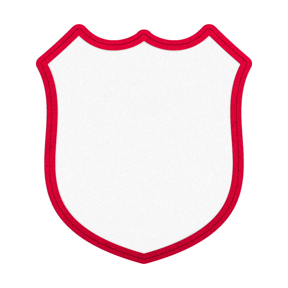 Parche Personalizable VELUR con Flock en Forma de Escudo 3