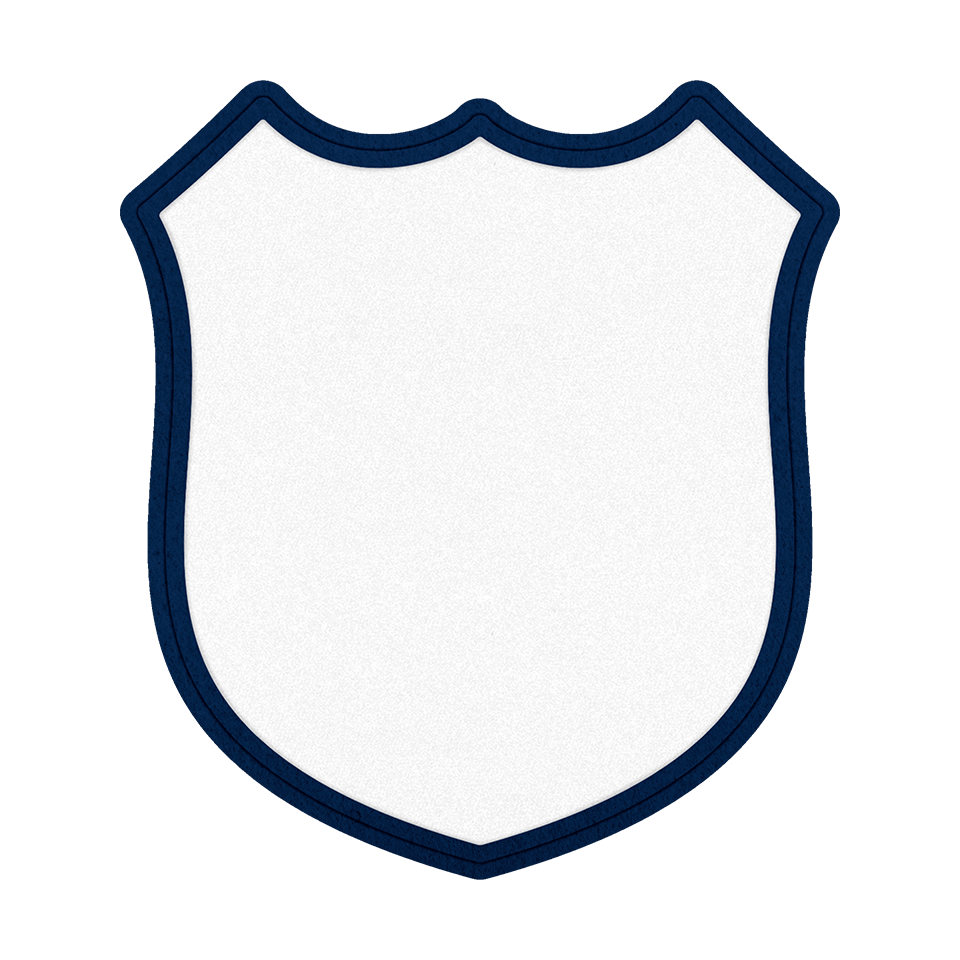 Parche Personalizable VELUR con Flock en Forma de Escudo 3